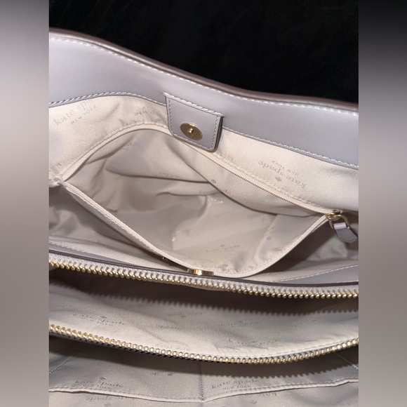 kate spade New York lena Colorblock Pebb Mountain Gray Shoulder Bag Purse - Picture 13 of 14